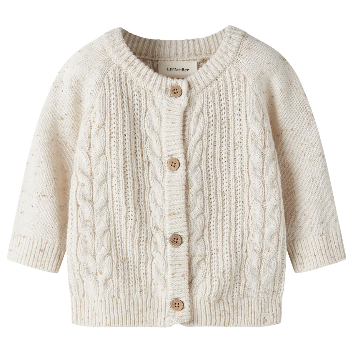Lil'Atelier - cable knit cardigan Galto - turtledove