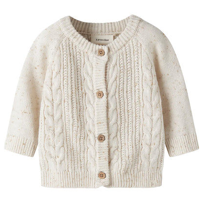 Lil'Atelier - cable knit cardigan Galto - turtledove