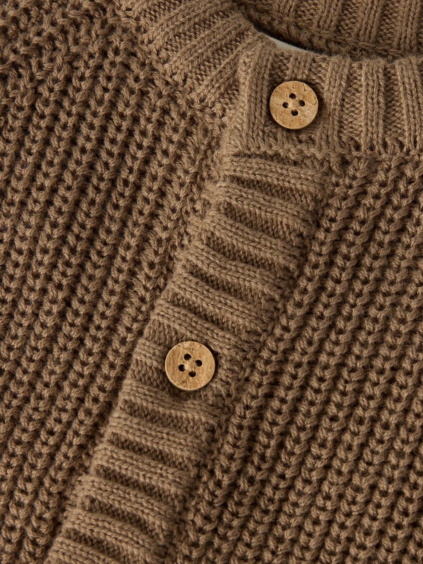 Lil'Atelier - knitted cardigan - shitake brown
