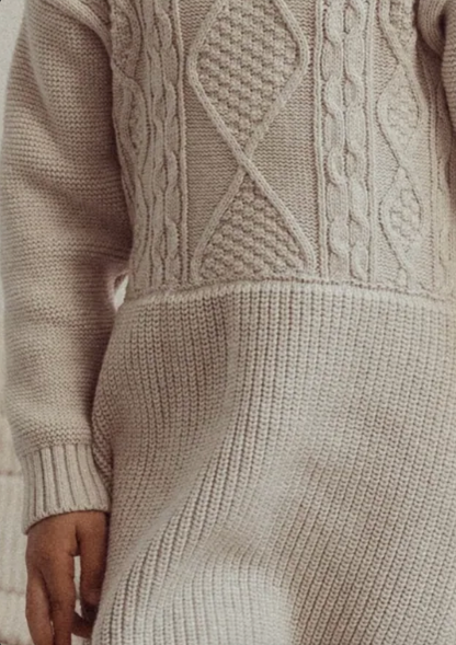 Two You Label - knitted dress Kate - oat