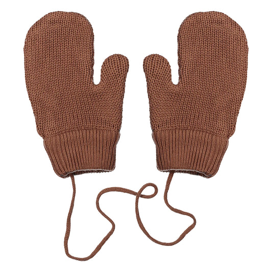 Knitted outdoor gloves ~ brown