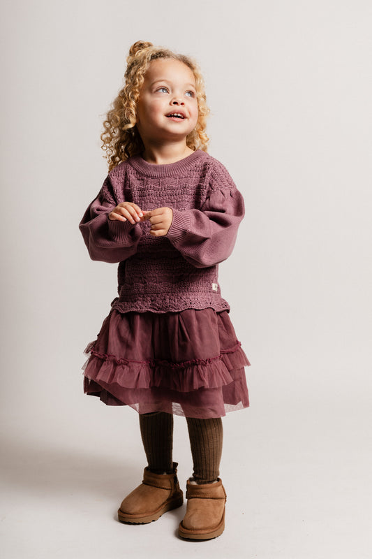 Baje Studio - knitted dress Gemmi - purple plum