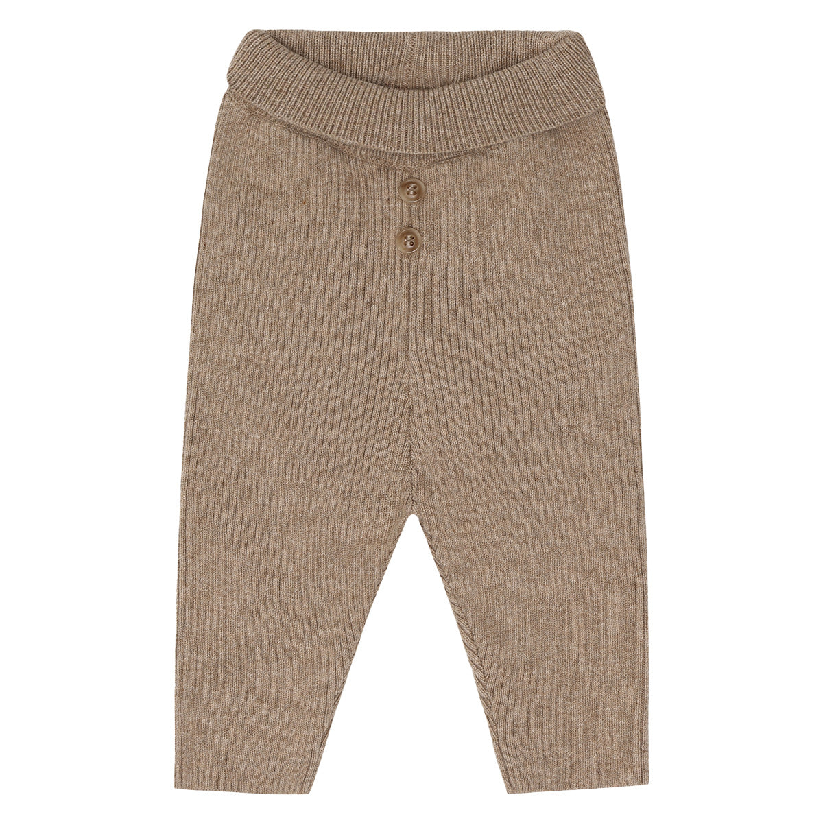 Hust & Claire - knitted rib pants Ger - biscuit