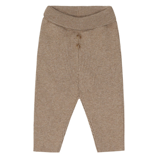 Hust & Claire - knitted rib pants Ger - biscuit