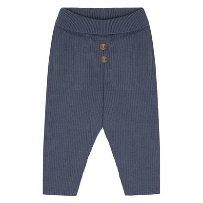 Hust & Claire - knitted rib pants Ger - blue storm