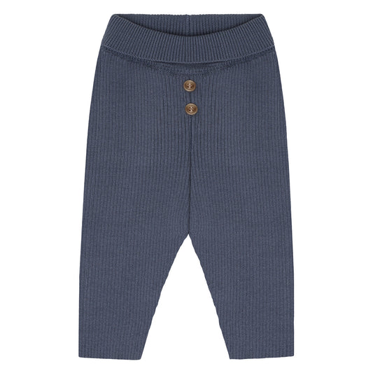 Hust & Claire - knitted rib pants Ger - blue storm