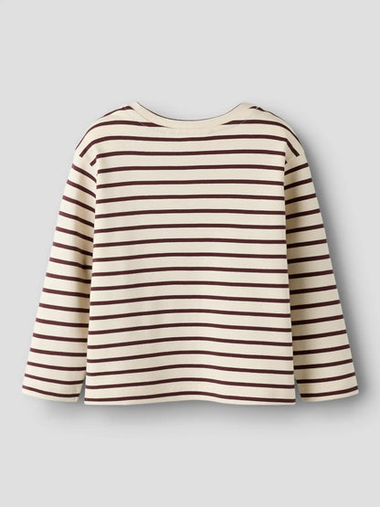 Lil'Atelier - loose top stripe - turtledove/catawba grape