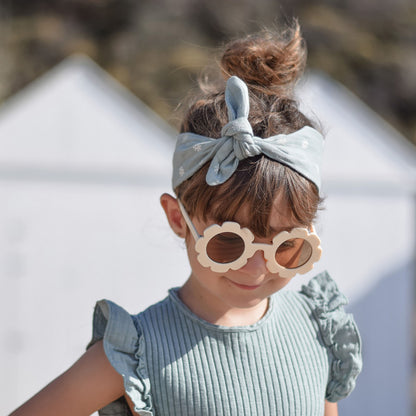 Daisy headband ~ blue gray