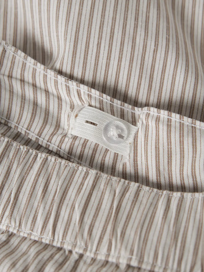 Lil'Atelier - loose pants stripe - coca mocha
