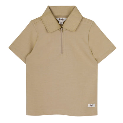 Baje Studio - zipper polo Hervas - crème fawn