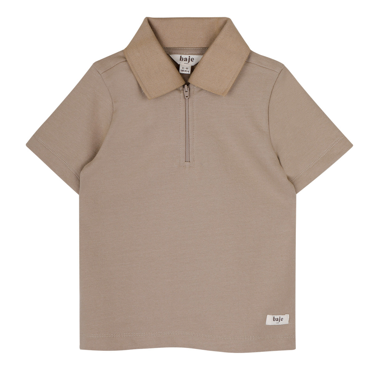 Baje Studio - zipper polo Hervas - taupe cafe