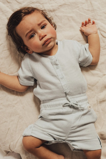 Linen bodysuit Hervey ~ baby blue