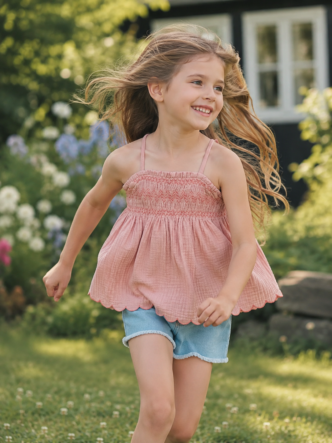 Lil'Atelier - strap top Hiba - rose tan