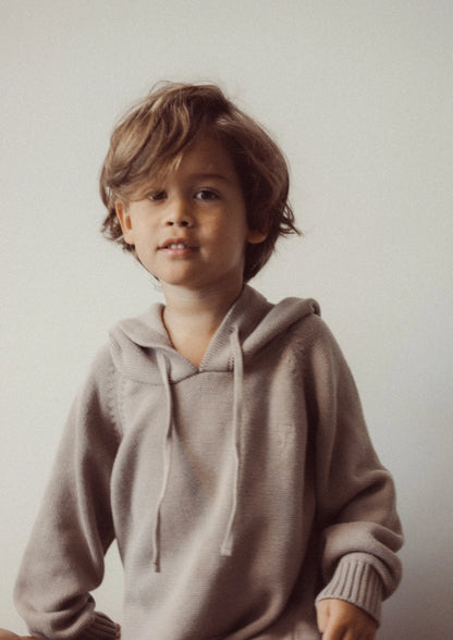 Two You Label - knitted hoodie Hidde - brown