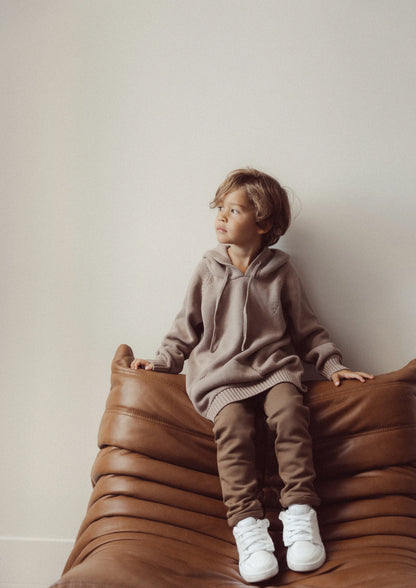 Two You Label - knitted hoodie Hidde - brown