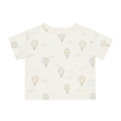Quincy Mae - boxy tee - hot air balloons