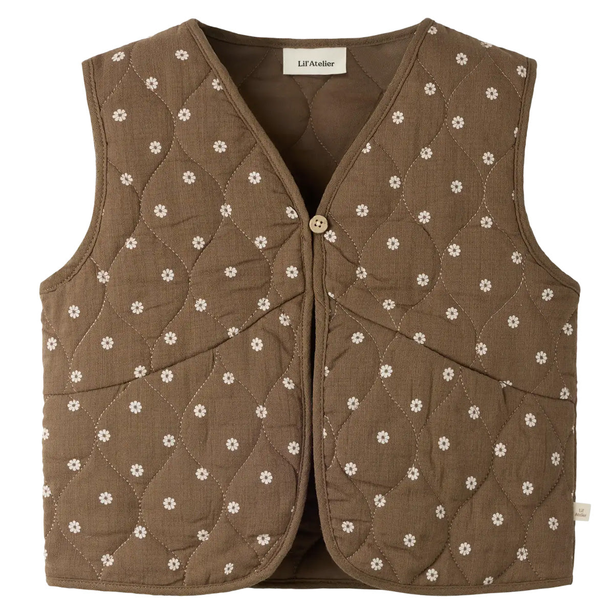 Lil'Atelier - quilt vest Hulla - teak flower