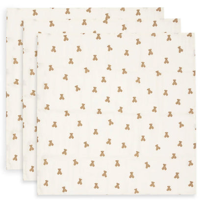 Jollein - hydrofiele doeken Mini Teddy Bear - 3 stuks