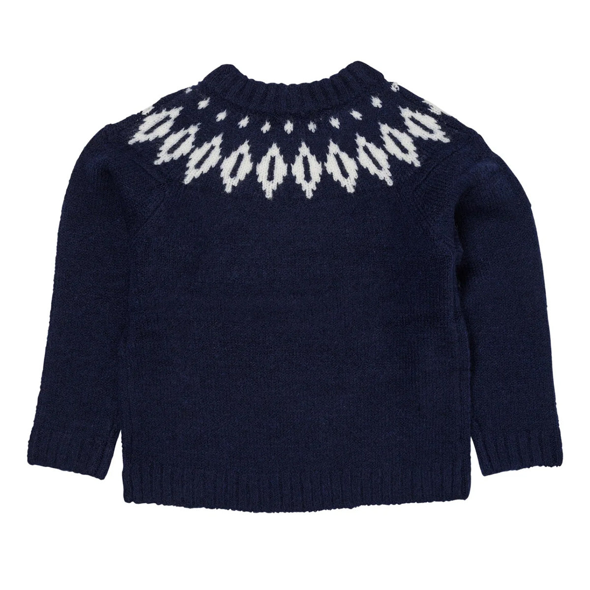 Wool Iceland sweater ~ navy/cream combi