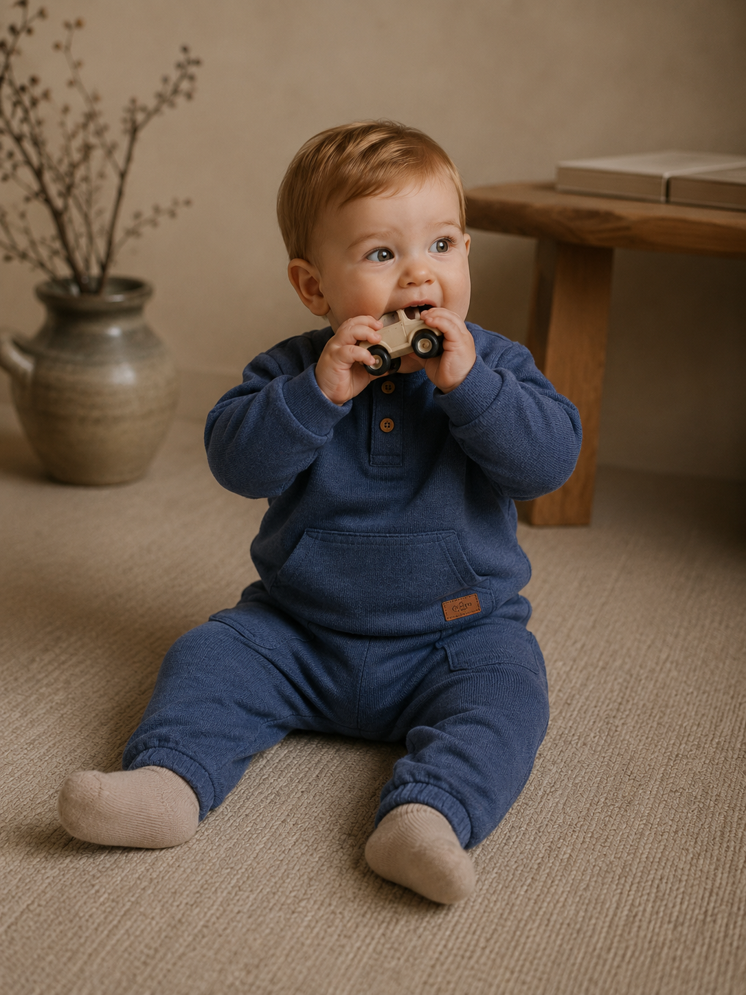 Hust & Claire - pants Gus fine knit - vintage indigo