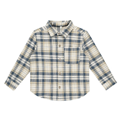 Blouse indigo plaid