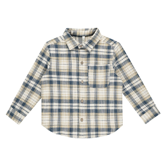 Blouse indigo plaid