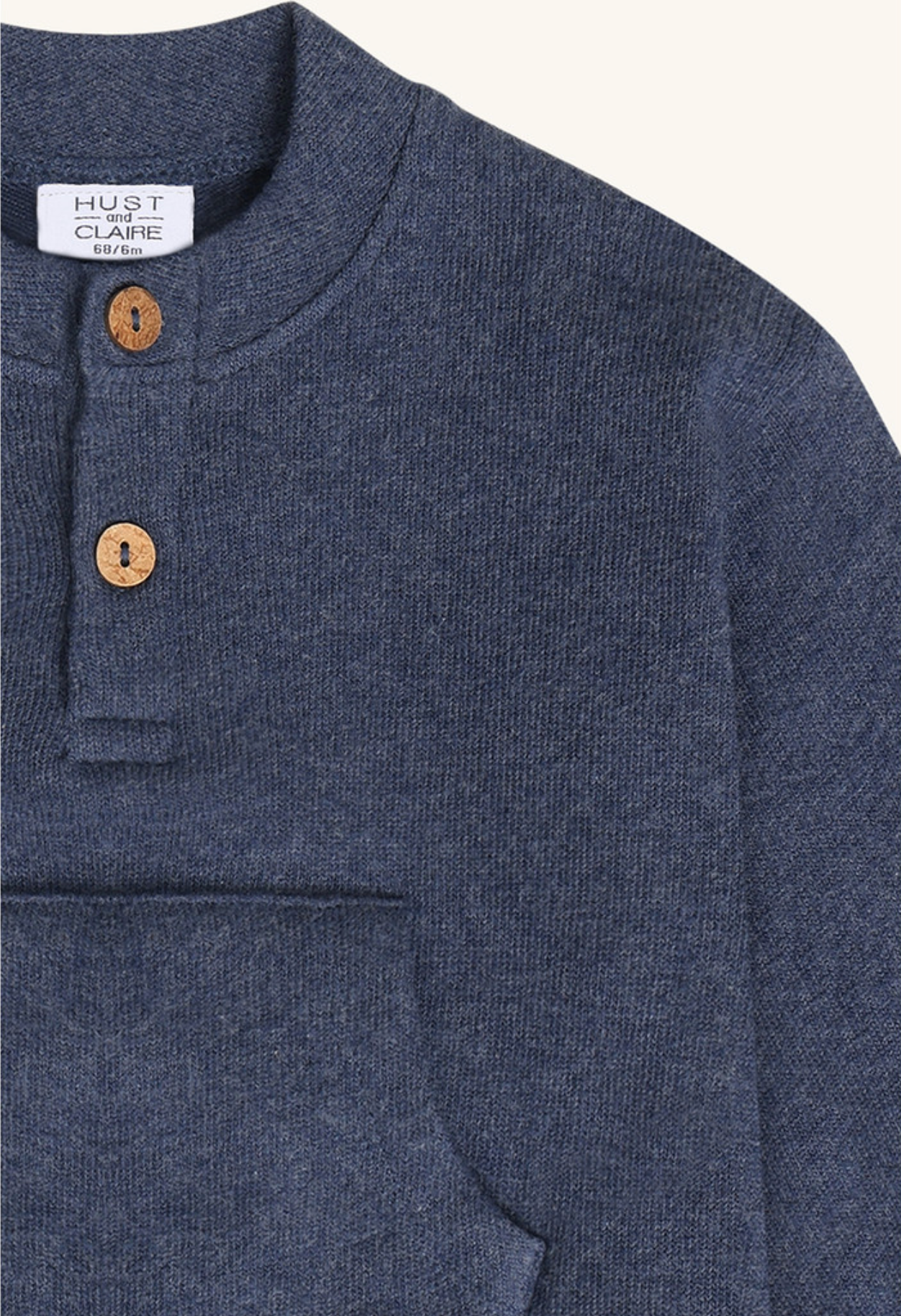 Hust & Claire - sweater Sigurt fine knit - vintage indigo
