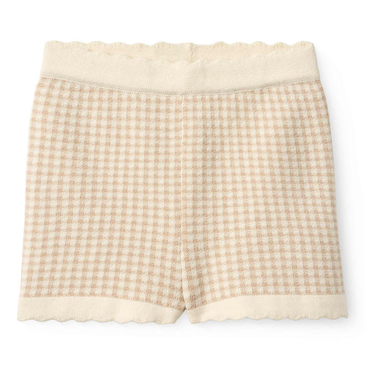 Copenhagen Colors - jacquard knit short - beige check