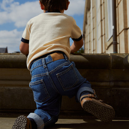 Organic junior jeans regular fit - indigo blue washed