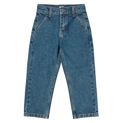 Organic junior jeans regular fit - indigo blue washed
