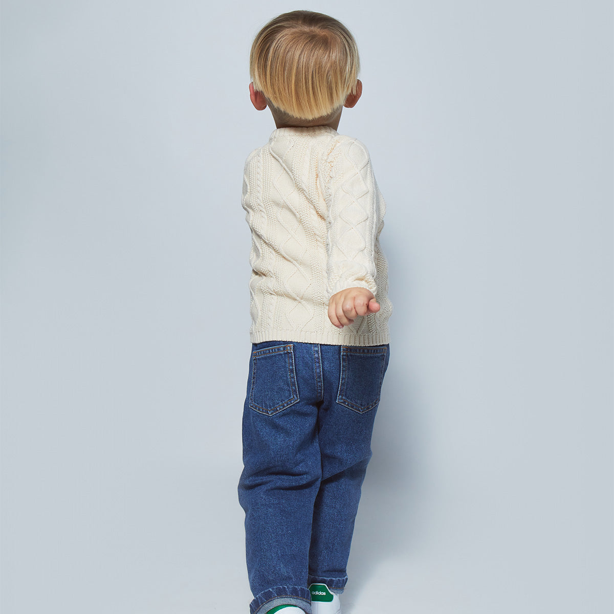 Organic junior jeans regular fit - indigo blue washed