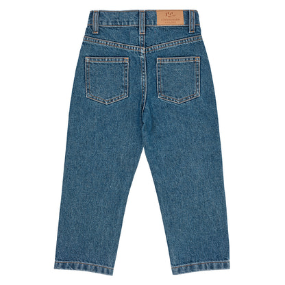 Organic junior jeans regular fit - indigo blue washed