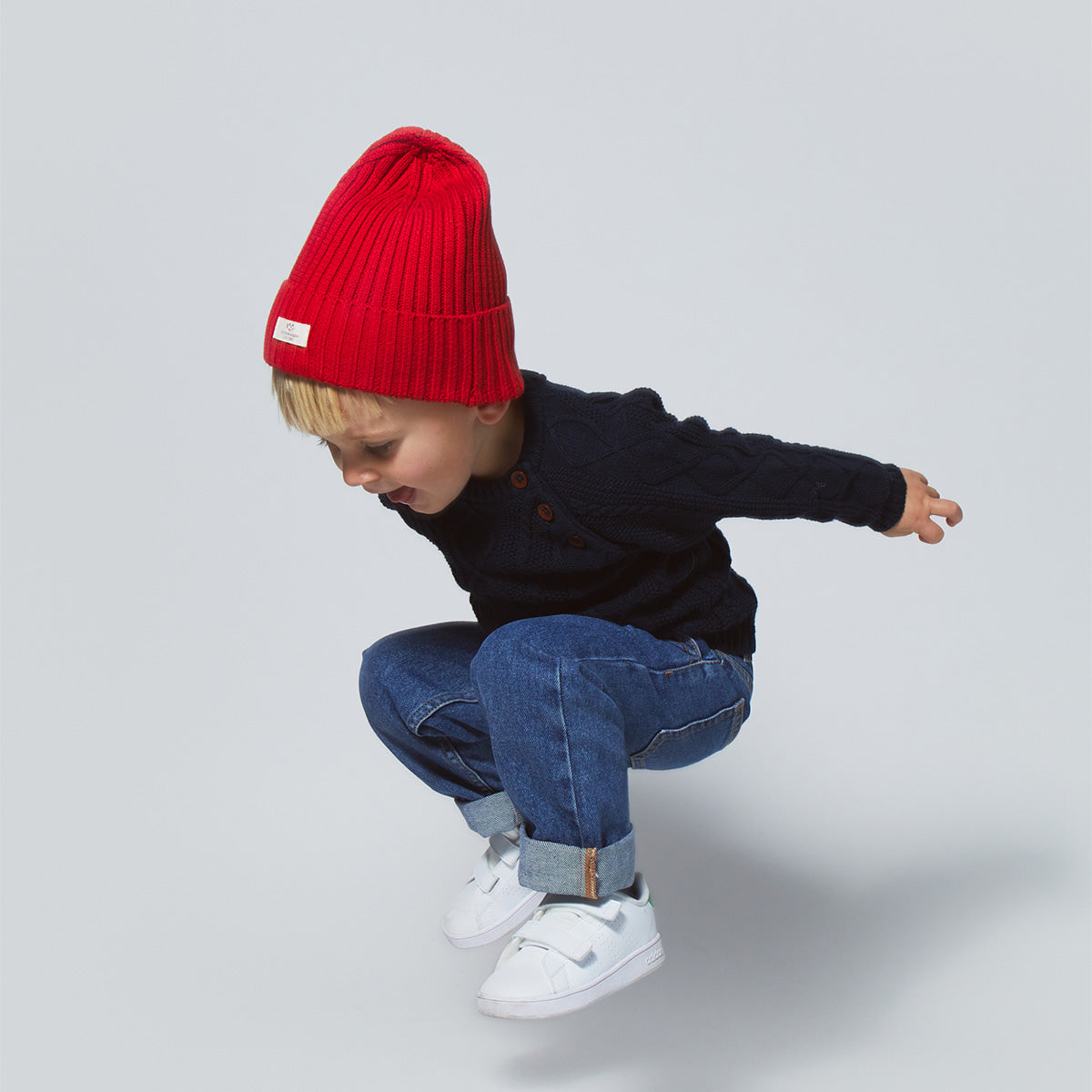 Organic junior jeans regular fit - indigo blue washed