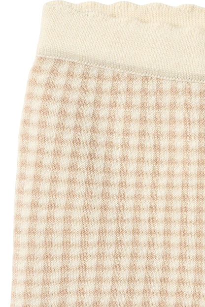Copenhagen Colors - jacquard knit short - beige check