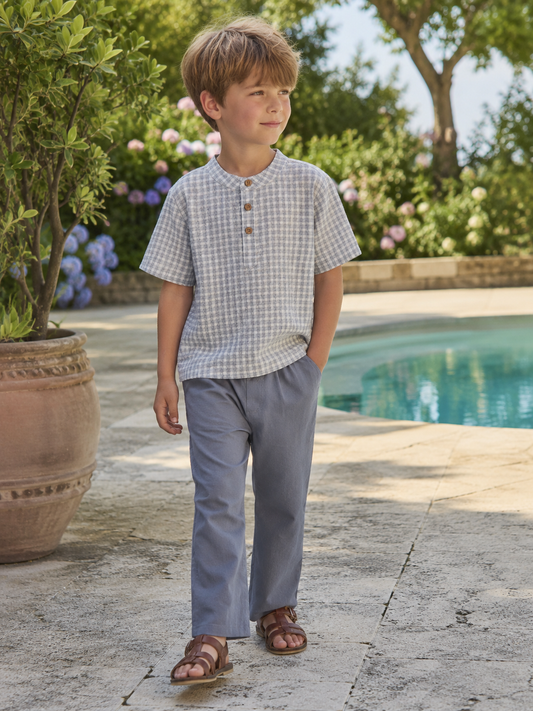 Lil'Atelier - regular fit pants - tradewinds blue