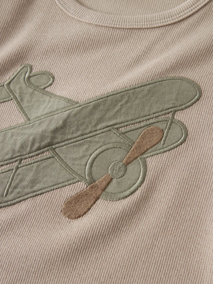Lil'Atelier - shirt glider plane - oxford tan