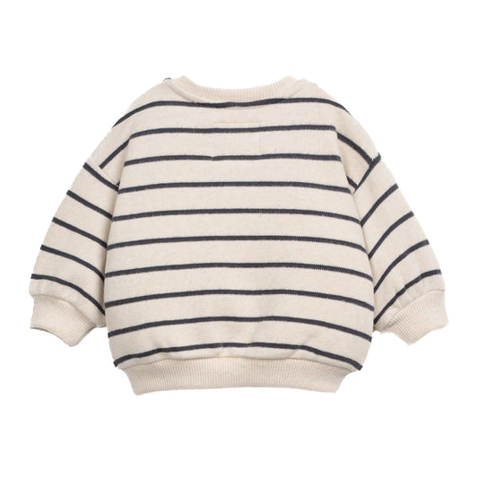 Play Up - sweater with striped pattern - ecru/grafite