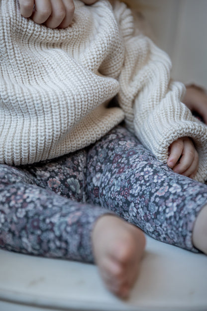 Wheat - legging Jules - purple stone flowers