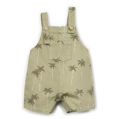 Play Up - twill jumpsuit palmtrees - khaki green