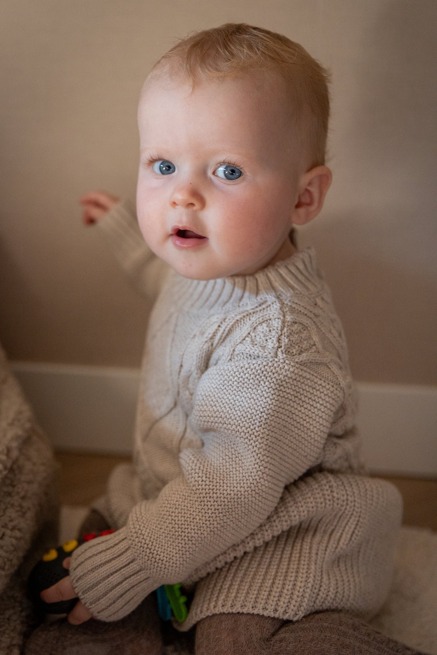 Two You Label - knitted baby dress Kate - oat