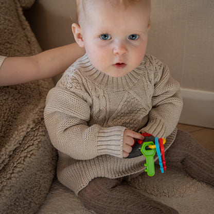 Two You Label - knitted baby dress Kate - oat