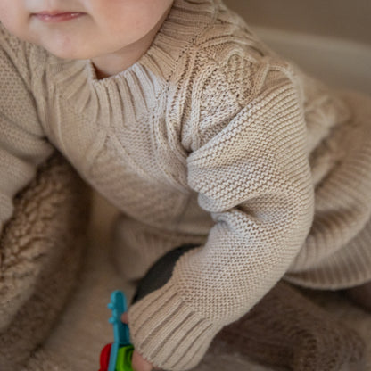 Two You Label - knitted baby dress Kate - oat