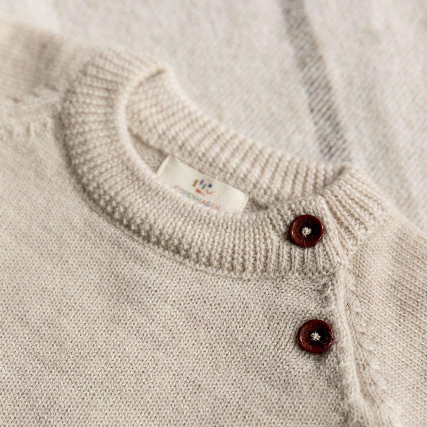 Classic merino jumper - pale cream melange