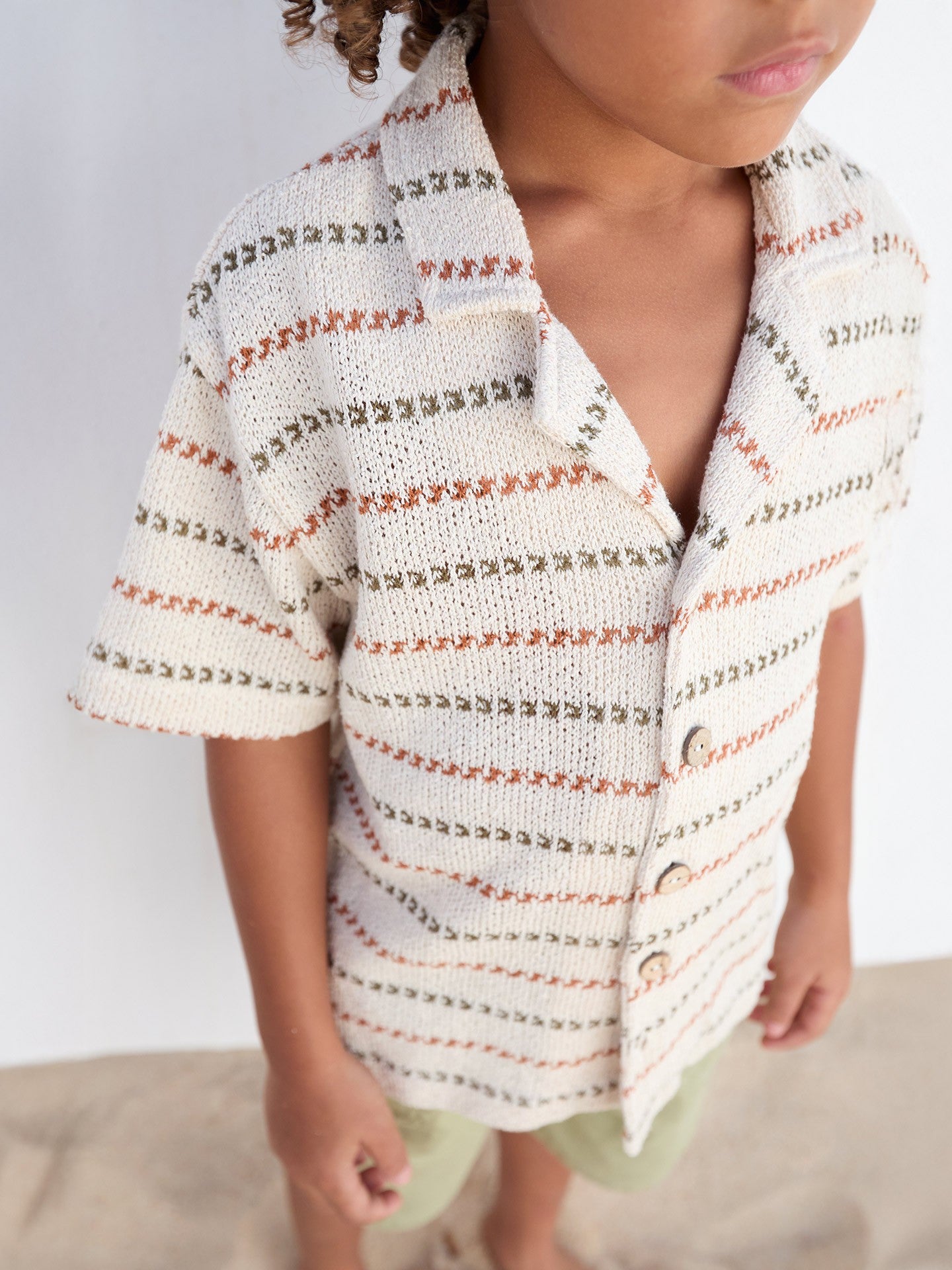 Play Up - knit shirt with stripe pattern kid