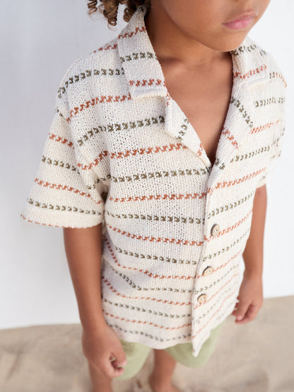 Play Up - knit shirt with stripe pattern kid