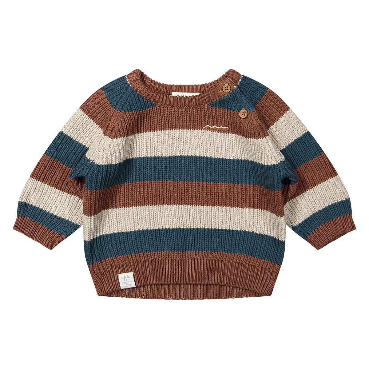 Knitted sweater ~ stripe blue