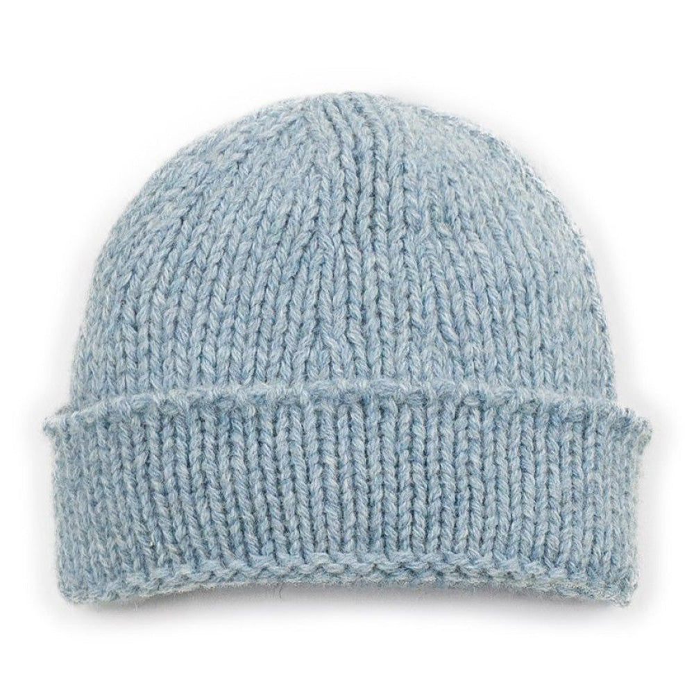 Play Up - knitted beanie - cyanotype blue