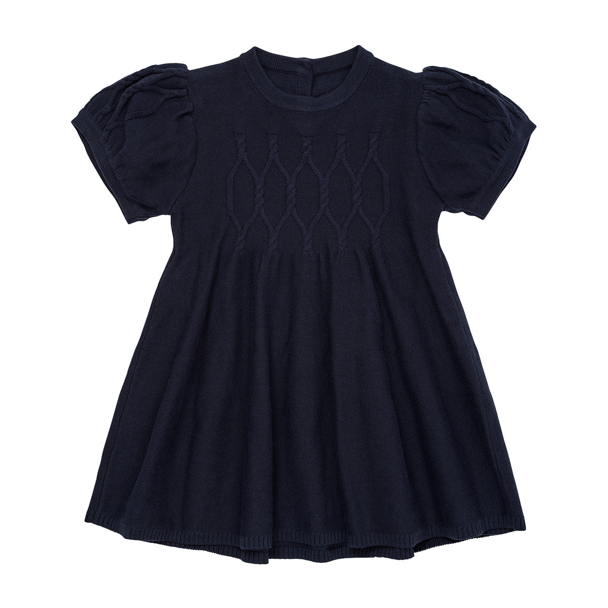 Knitted cable dress - navy