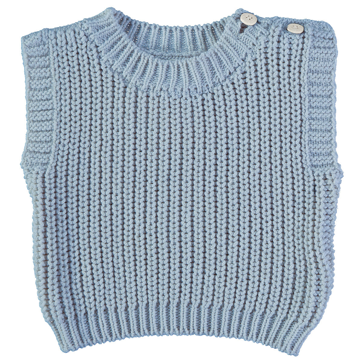 Pequeno Tocon - knitted spencer - blue melange