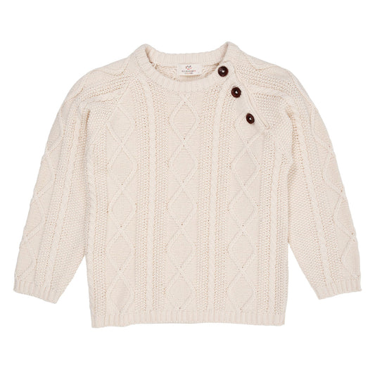 Copenhagen Colors - knitted cable jumper - cream